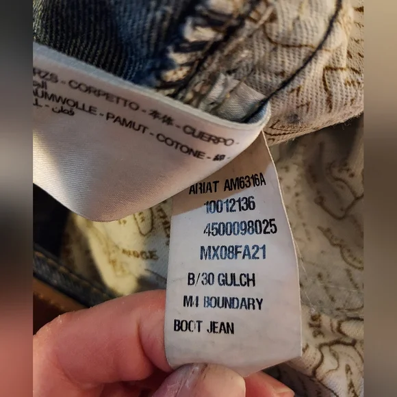 Ariat Men's M4 Relaxed Bootcut Jeans in Classic Blue - 30x32 - Picture 4 of 9